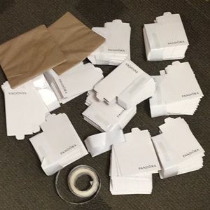 Authentic Pandora pouches,tissue and stickers